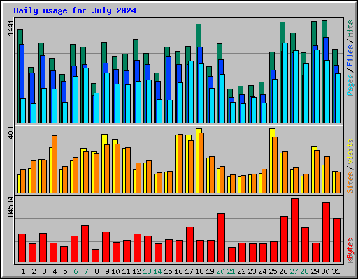 Daily usage for July 2024