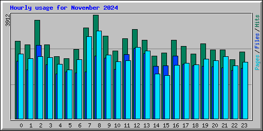 Hourly usage for November 2024