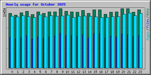 Hourly usage for October 2025