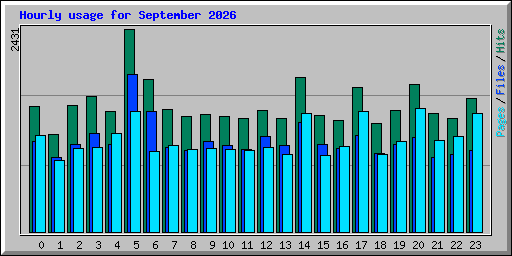 Hourly usage for September 2026